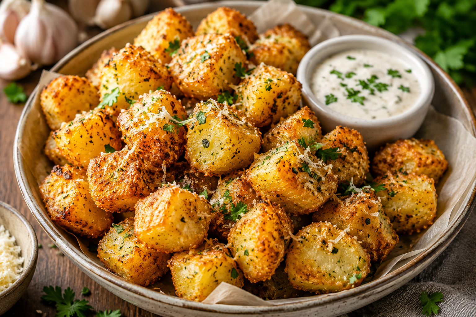baking-garlic-parmesan-potato-bites