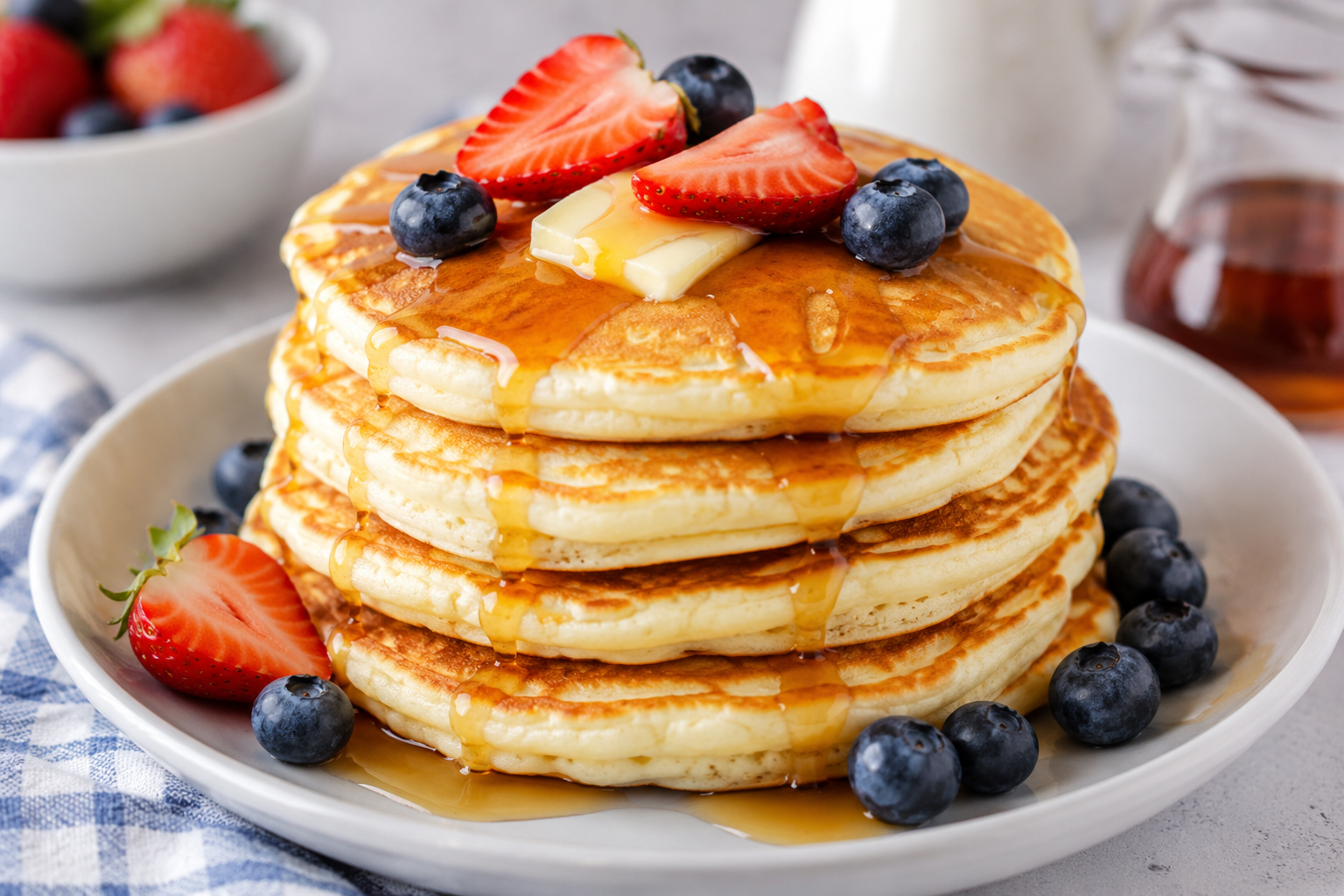 Easy Fluffy Homemade Pancakes